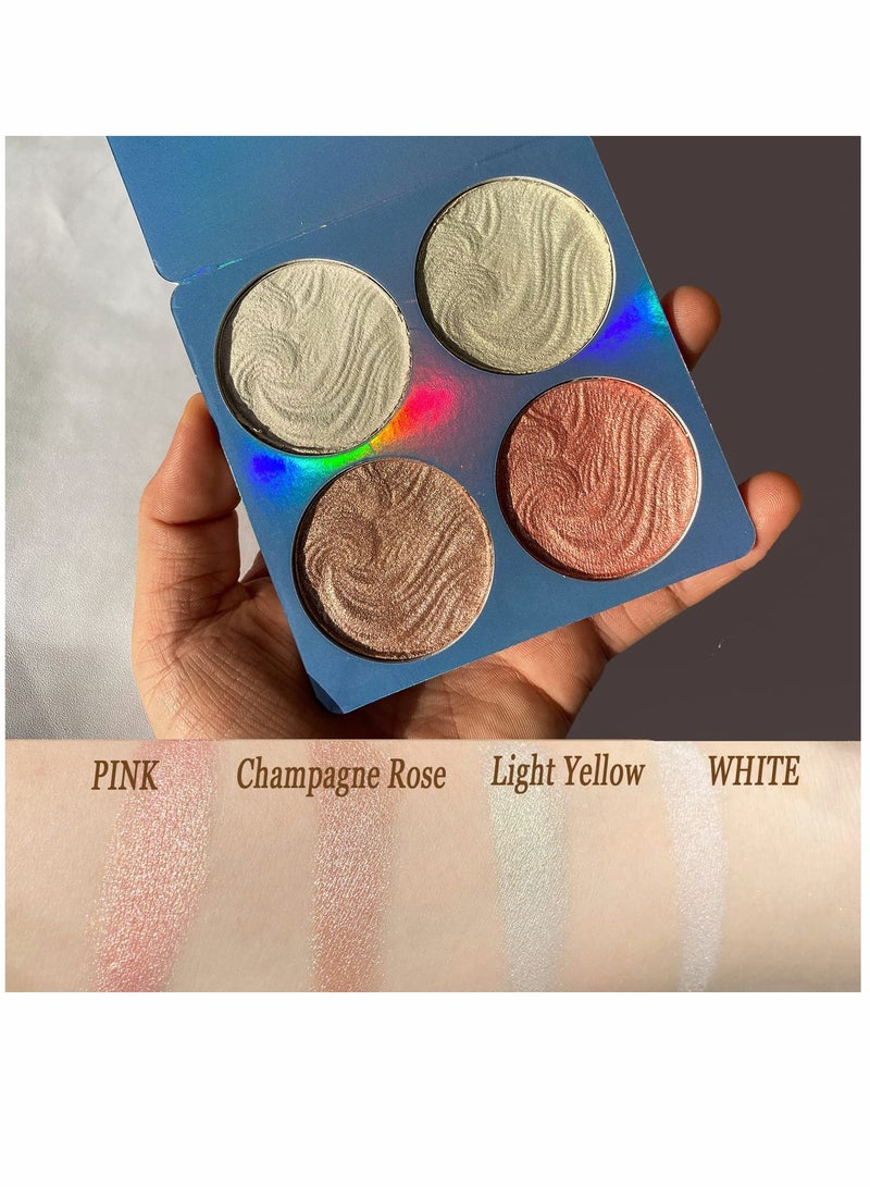 Waterproof Highlighter Makeup Palette Velvet Finish for Radiant Skin Long Lasting Illumination - Image 2