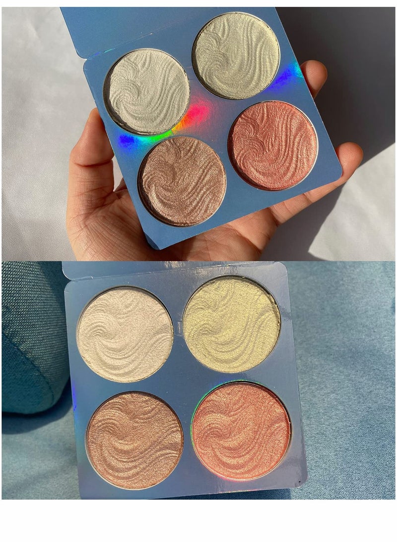 Waterproof Highlighter Makeup Palette Velvet Finish for Radiant Skin Long Lasting Illumination - Image 4