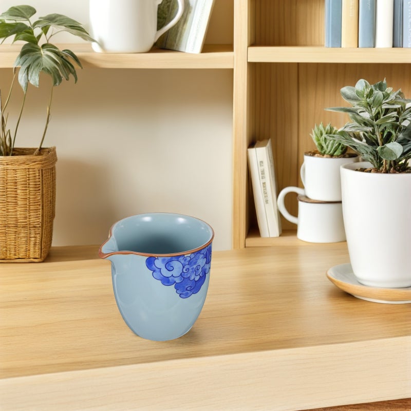 🍳 كوب تقديم شاي سيراميك كوب كونغ فو إبريق حليب لطقوس الشاي المنزلية تصميم عتيق ٨ ٨٠ ٨ ١٠ سم كوب عدل - Image 3