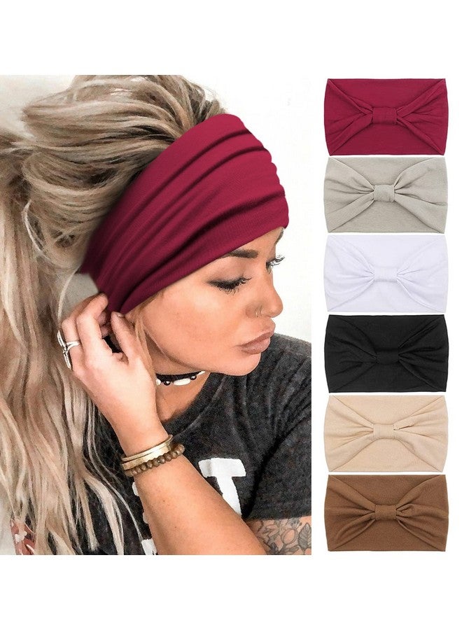 Tobeffect Headbands For Women African Boho Wide Hairband Headband Knotted Head Wraps Turbans Hair Accessories - Image 1
