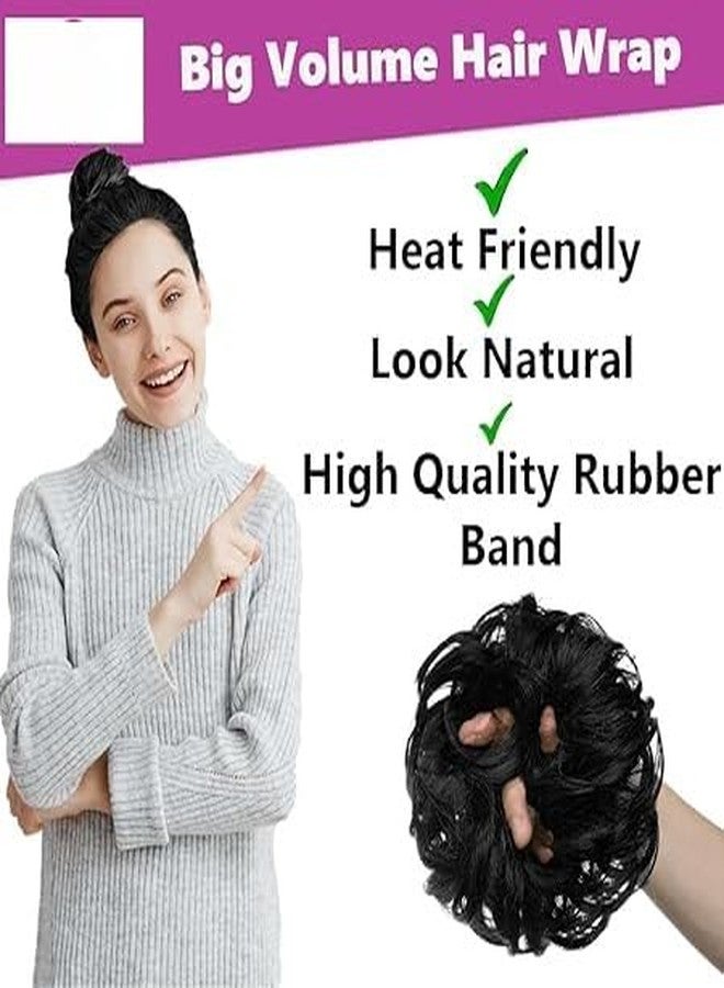 TrendyTrolley Messy Hair Bun (45 GR) | Hair Extension Ponytail With Elastic Rubber Band | Updo Extensions Hairpiece, Hair Extensions Scrunchies & Ponytail Hairpieces for Women (Jet Black) - Image 4