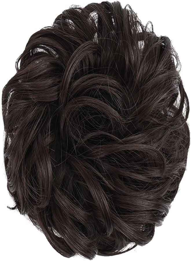 TrendyTrolley Messy Hair Bun (45 GR) | Hair Extension Ponytail With Elastic Rubber Band | Updo Extensions Hairpiece, Hair Extensions Scrunchies & Ponytail Hairpieces for Women (Jet Black) - Image 1