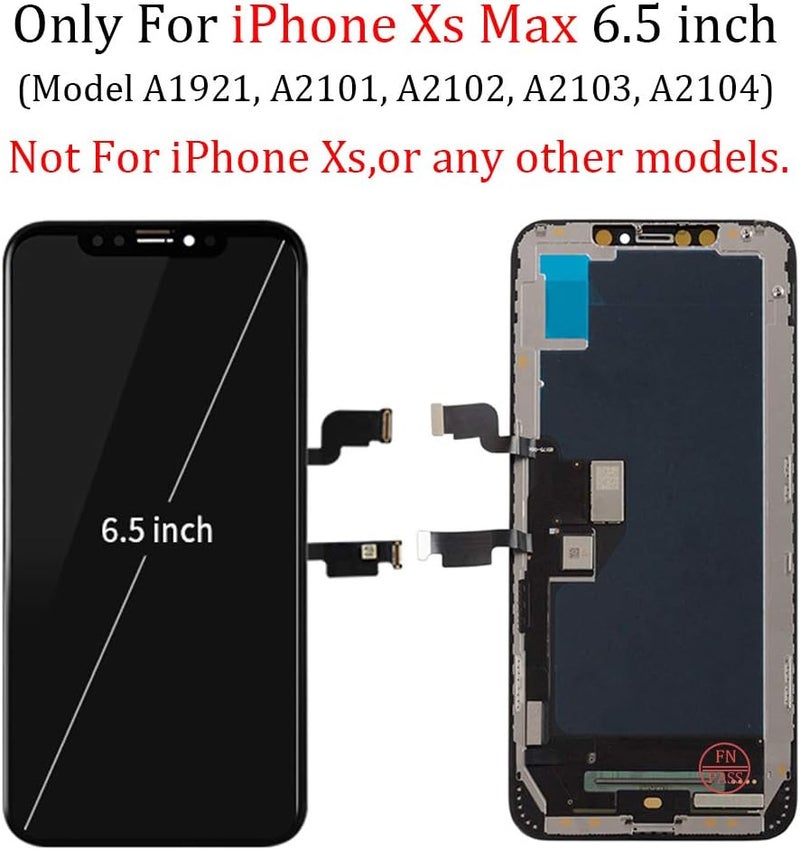 Fixerman Store for iPhone Xs Max Screen Replacement 6.5 inch, 3D Touch LCD Screen Display Digitizer Assembly with Complete Repair Tools,(Model A1921, A2101, A2102, A2103, A2104) - Image 2