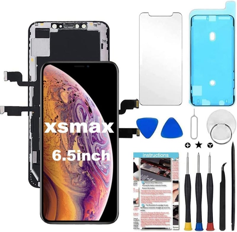 Fixerman Store for iPhone Xs Max Screen Replacement 6.5 inch, 3D Touch LCD Screen Display Digitizer Assembly with Complete Repair Tools,(Model A1921, A2101, A2102, A2103, A2104) - Image 1