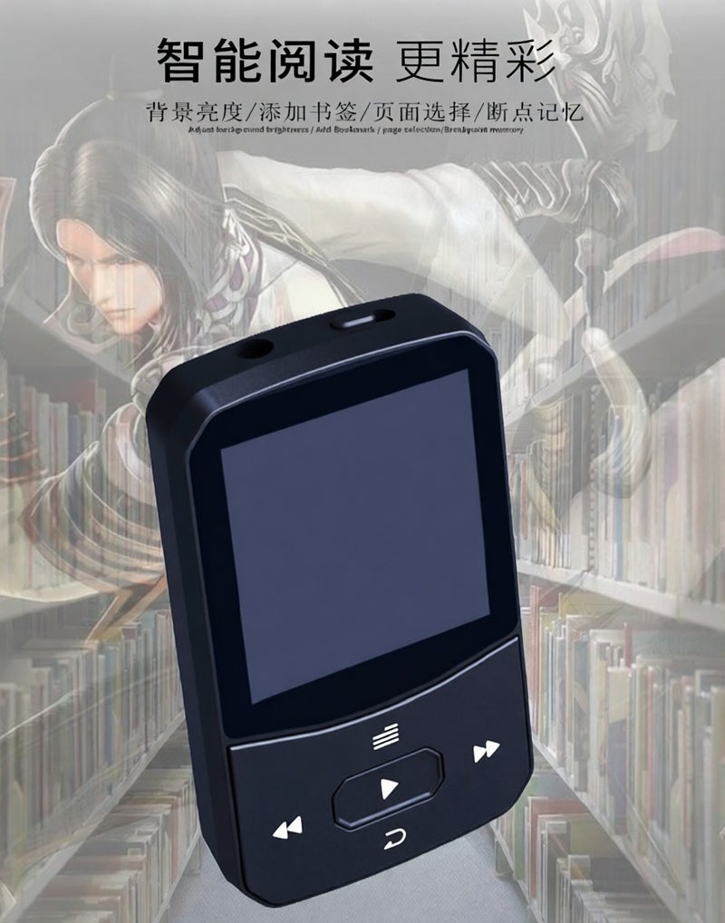 مشغل موسيقى Ruizu X52 اللاسلكي بلوتوث MP3 MP4، ميني ووكمان للطلاب، مشغل MP3 رياضي للجري بسعة 8 جيجا بايت - Image 4