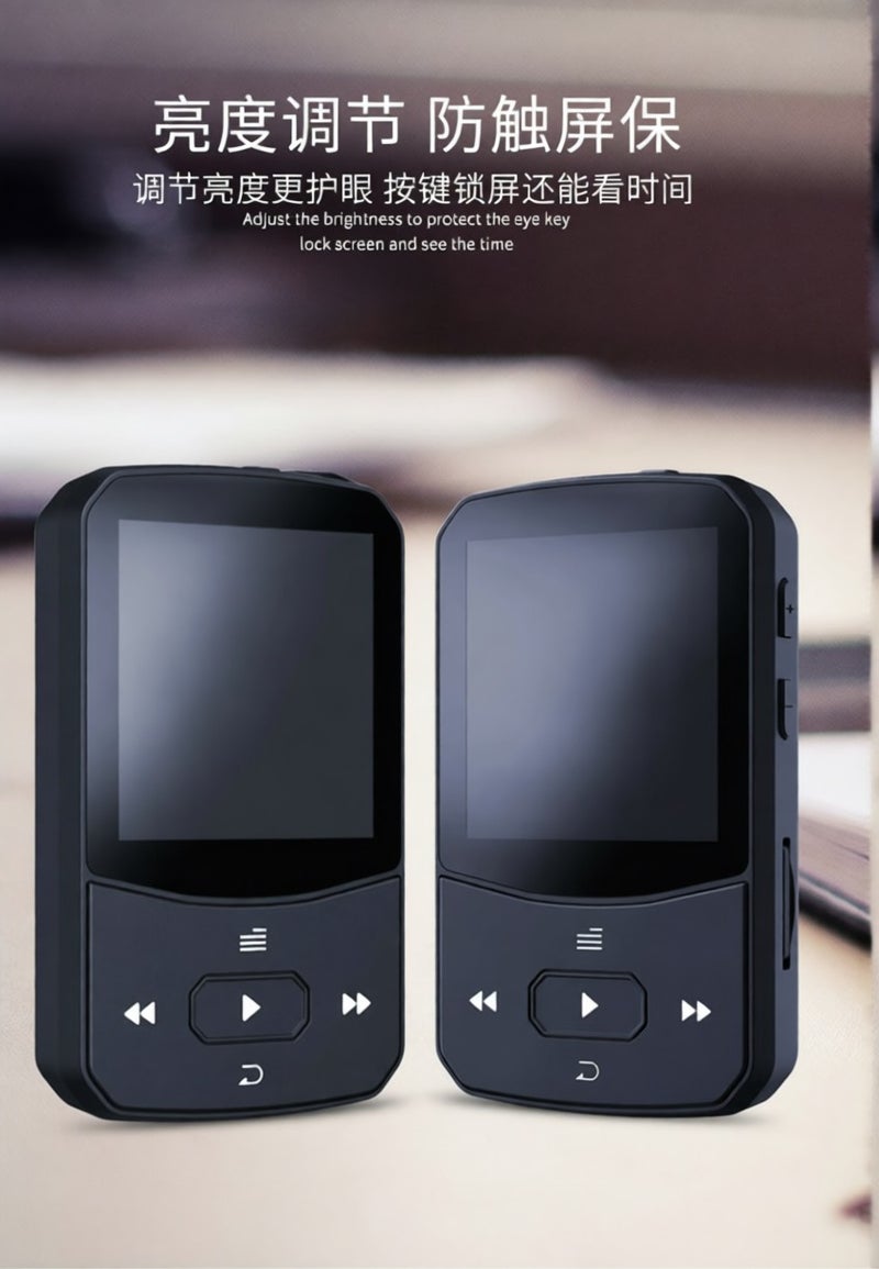 مشغل موسيقى Ruizu X52 اللاسلكي بلوتوث MP3 MP4، ميني ووكمان للطلاب، مشغل MP3 رياضي للجري بسعة 8 جيجا بايت - Image 5