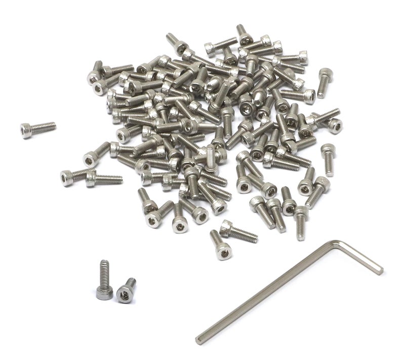 أي إيكسيل Iexcell 100 قطعة M2.5 X 8 مللي متر موضوع الملعب 0.45 مللي متر الفولاذ المقاوم للصدأ 304 عرافة المقبس غطاء رأس مسامير مجموعة مسامير - Image 1