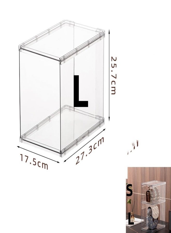 frtzal 5 Pack Purse Organizer for Closet,Clear Acrylic Display Case for Handbag Organizer, Purse Storage Box, Plastic Storage Bins for Book, Collectibles, Cosmetic (5PC-L) - Image 2