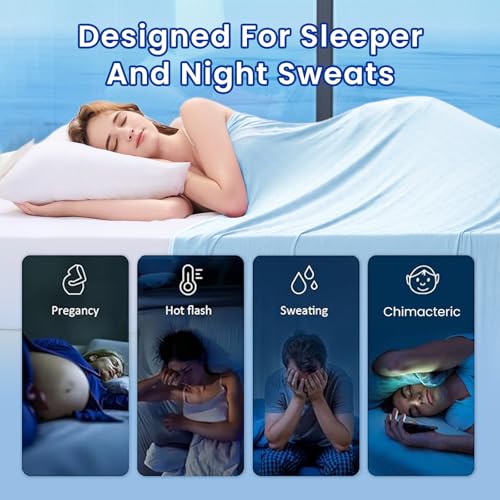 Topcee Cooling Blanket, Summer Cooling Blankets for Hot Sleepers, Arc-Chill Q-Max>0.5 Cool Fiber, Oeko-TEX 100% Certified, Soft, Breathable, Double-Side Bed Throw,Keep Cool for Adults Kids 50"x70" - Image 4
