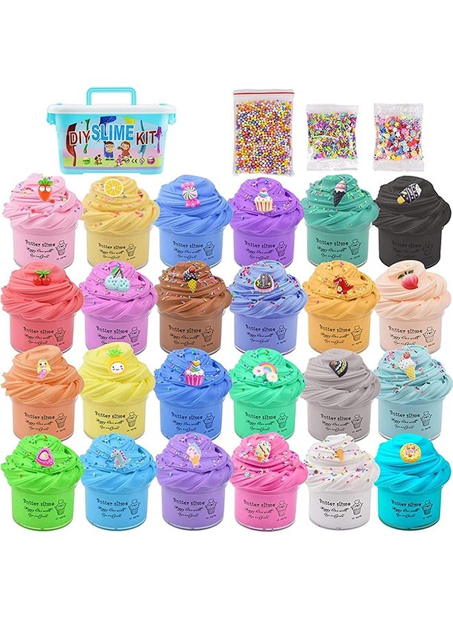 Beauenty 24PC Butter Slime,Scented Slime Party Favor for kids,DIY Putty Slime Toys for Kids,Soft & Non-Sticky,Stress Relief Toy for Girls and Boys Kids over 6 years - Image 1