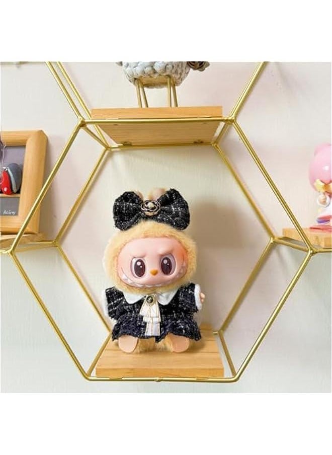Arabest Doll Clothes Compatible with 15cm Labubu, Doll Clothes Set, Fashion Doll Dress Outfit Set Suitable for La bubu Accessories, Dress Up Clothes for Labubu No Doll (Black)  - Image 2
