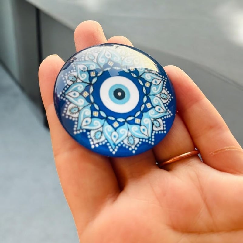 WARMINGO DE Evil Eye Fridge Magnet for Home Office or Main Door | Decorative Turkish Evil Eye | Bad Energy Protector | Home Decor (Design D) - Image 3