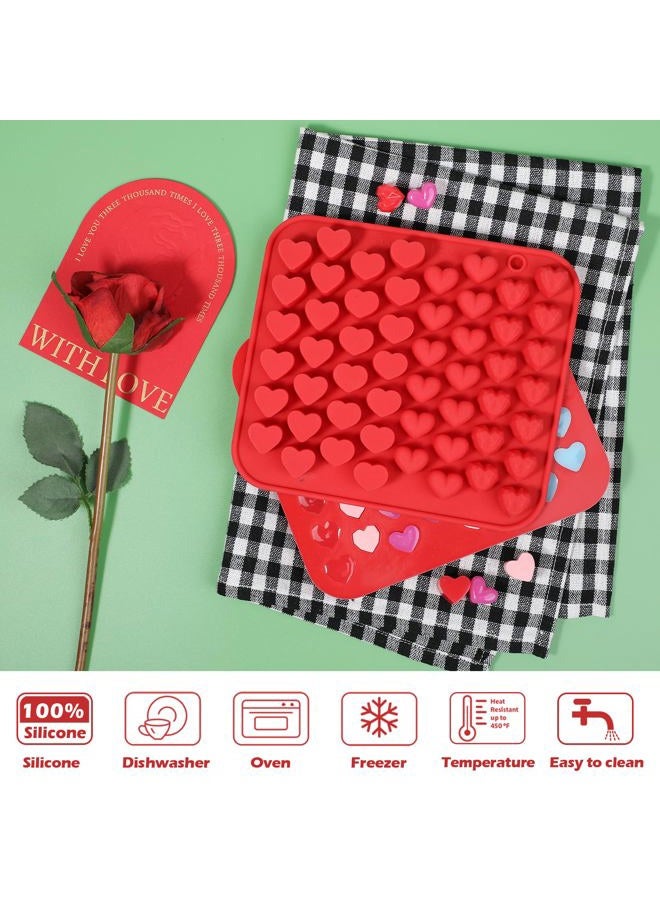 Webake Mini Heart Molds 52-Cavity Silicone Heart Shaped Molds for Chocolate, Gummy, Candy, Wax Melt, Ice Cube, Cupcake Decorations, Pack of 2 - Image 4
