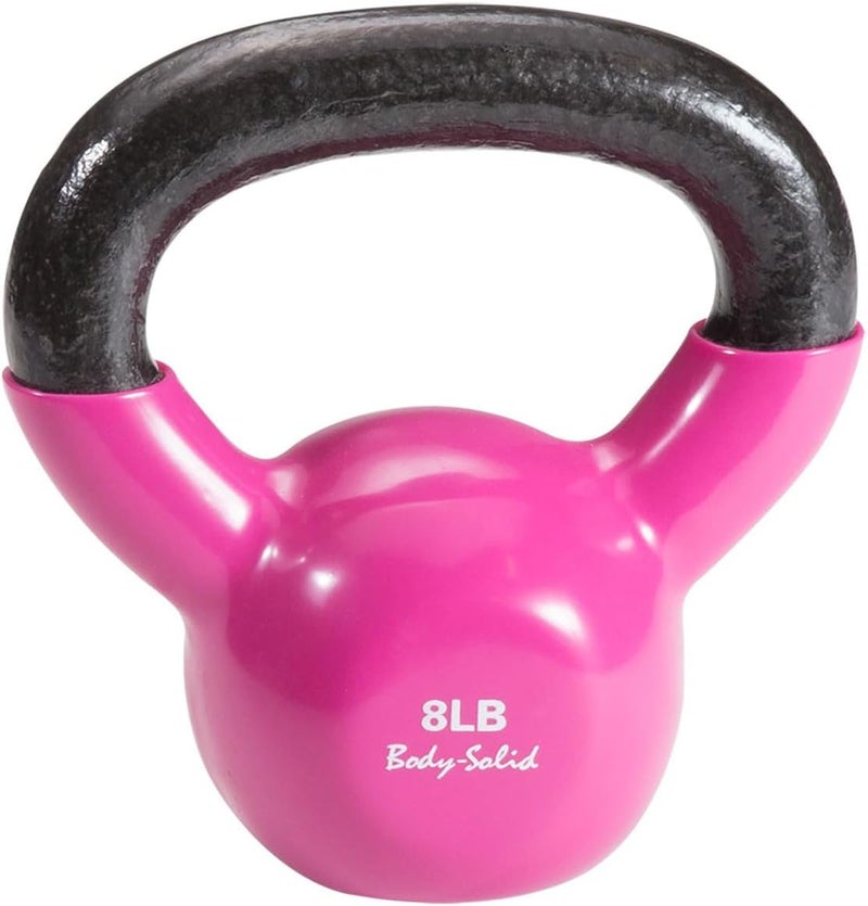 Body Solid Vinyl Coated Kettlebells with Kettle Grip Handles, Perfect Kettlebells for Weight Training and Core Workout Exercise Equipments - Image 1