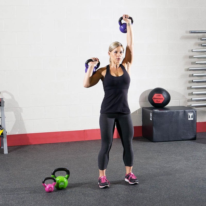 Body Solid Vinyl Coated Kettlebells with Kettle Grip Handles, Perfect Kettlebells for Weight Training and Core Workout Exercise Equipments - Image 2