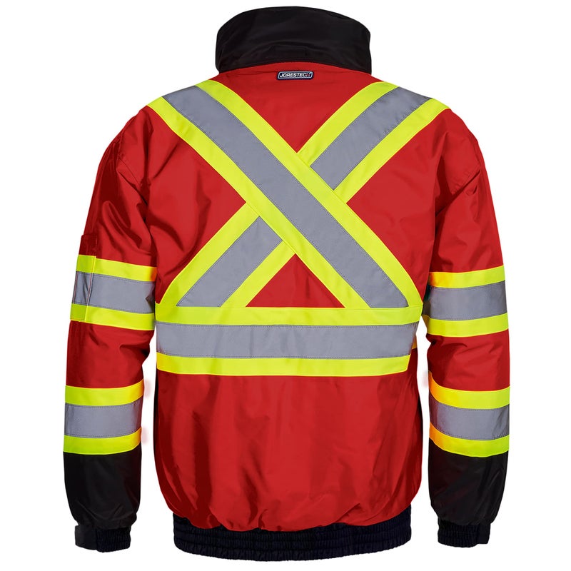 JORESTECH Reflective Safety Bomber Jacket with X-Back Design, Waterproof & Insulated, ANSI/ISEA 107-2015 and CSA Z96 Compliant Work Jacket - Image 1