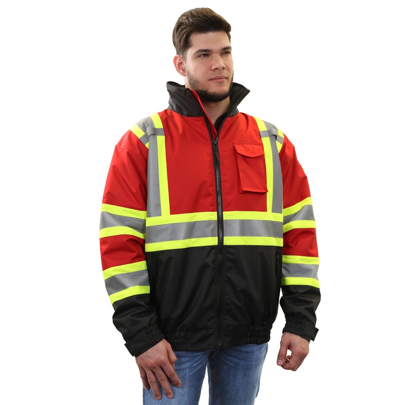 JORESTECH Reflective Safety Bomber Jacket with X-Back Design, Waterproof & Insulated, ANSI/ISEA 107-2015 and CSA Z96 Compliant Work Jacket - Image 3