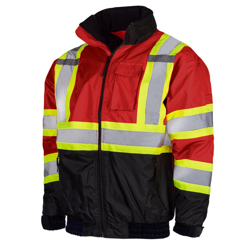JORESTECH Reflective Safety Bomber Jacket with X-Back Design, Waterproof & Insulated, ANSI/ISEA 107-2015 and CSA Z96 Compliant Work Jacket - Image 4