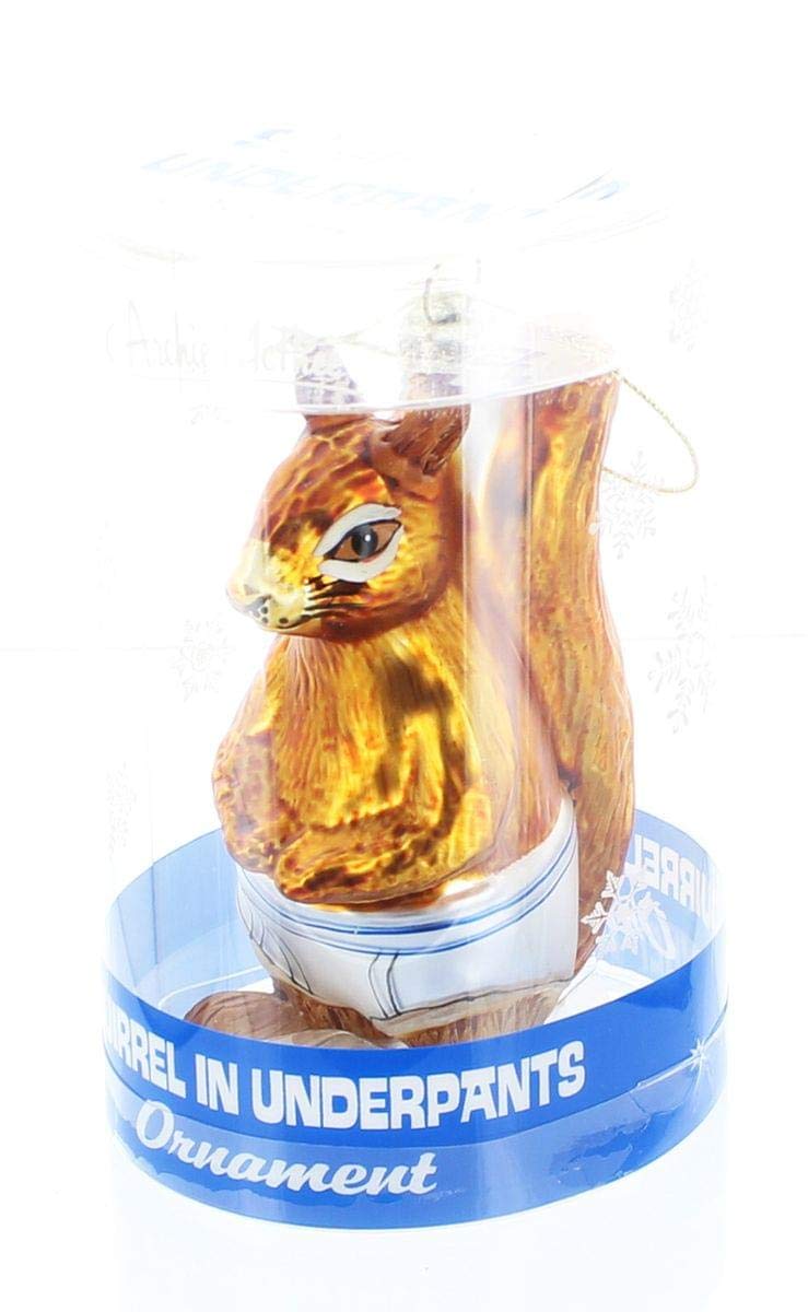 Accoutrements Mcphee Archie Accoutrements Ornament Squirrel in Underpants Glass Standard for Christmas - Image 3
