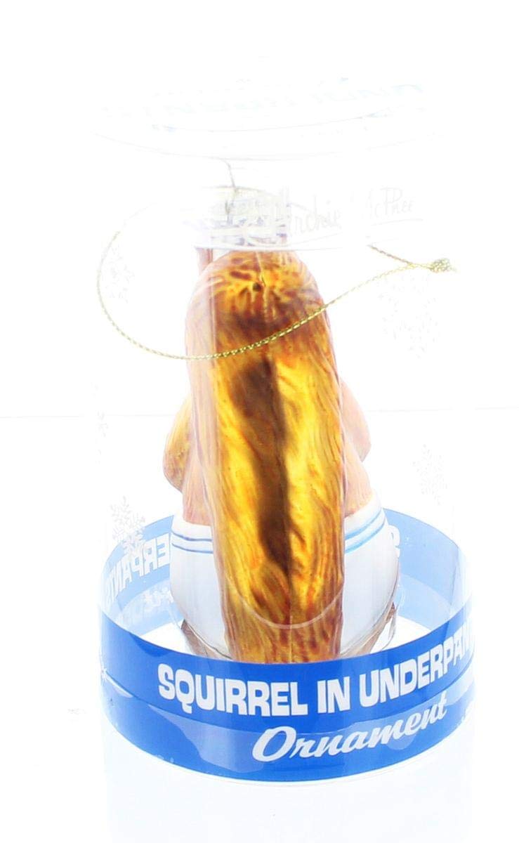 Accoutrements Mcphee Archie Accoutrements Ornament Squirrel in Underpants Glass Standard for Christmas - Image 4