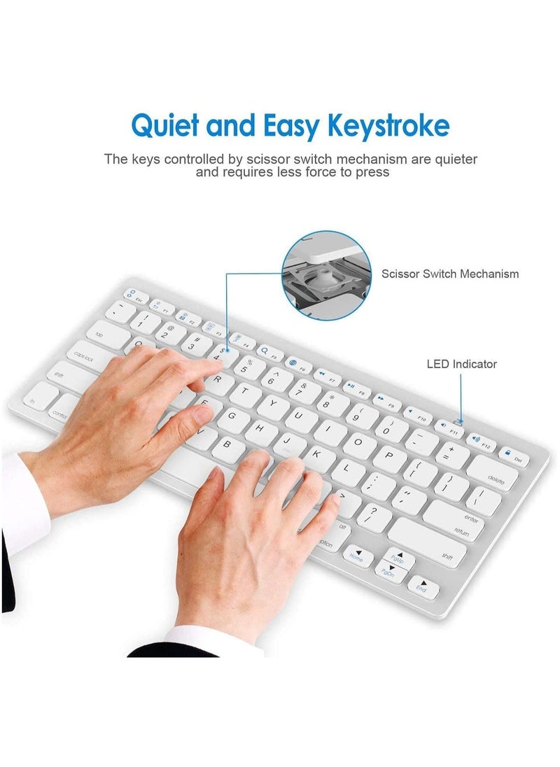 Generic - Arabic Keyboard,Ultra-thin Wireless Bluetooth 3.0 Connection Keyboard,Universal Use for iPad/Mac,Windows,PCs,Smartphones and Tablets, Bluetooth Keyboard - Image 1