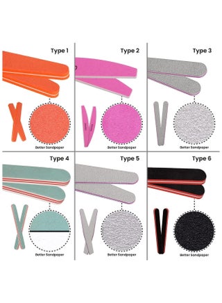 Nail File and Buffer, Professional Manicure Tools Kit.Natural Manicure Pedicure Kit Polisher Washable Buffering/Sanding Nails Filer Buffing, Nails Polish Smooth Polishing Set - view 3