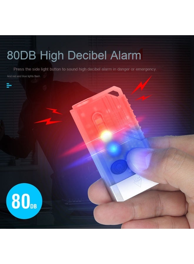 Powerful Mini EDC LED Flashlight, Mutifunction Rechargeable Flashlight with Red Laser Light, 365nm White/Red/UV/Blue/ Warm Side Light, 14 Light Modes, Magnetic Tail, 80DB Beeping, IPX4 Waterproof  - Image 4