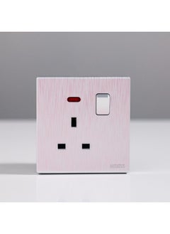 Milano 13A Socket With NeonElectrical Switches Sockets Outlets For Home Appliances Office Hotel Conventional Construction Project Dp Aura Slvr