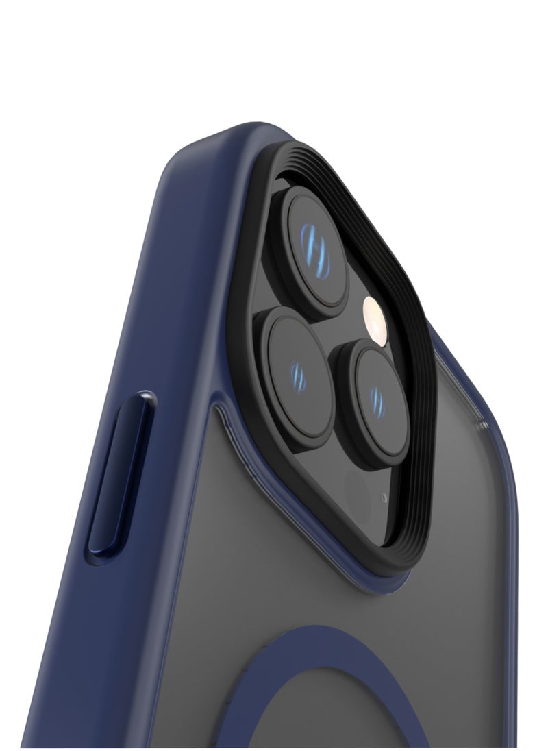LEVELO - iPhone 16 Pro Max MagSafe case Matte Solo Cover with Impact-Resistant Corners/ 3H Scratch Resistance/ Matte TPU Bumper Lightweight & Hybrid Design - Blue - Image 1