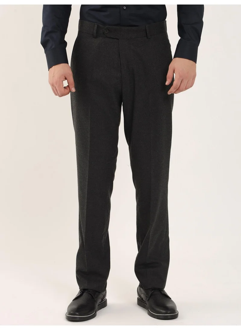 Dufy Dark Gray Men's Slim Fit Trousers