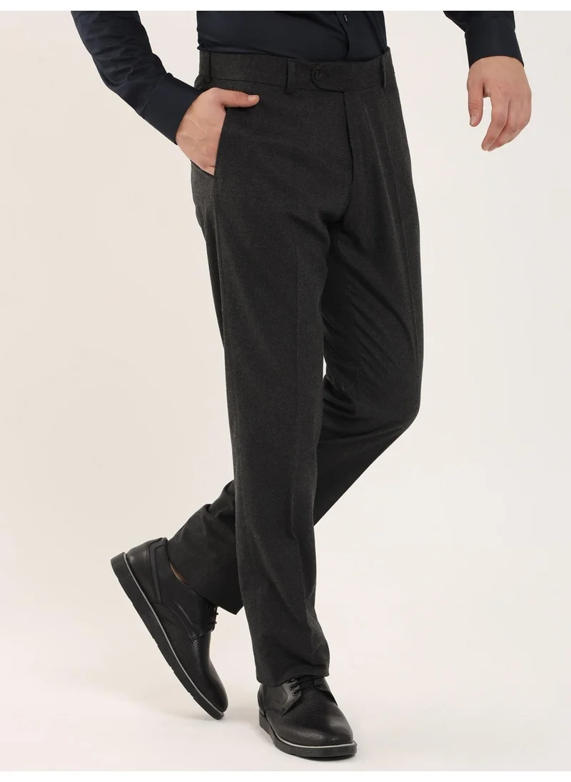 Dufy Dark Gray Men's Slim Fit Trousers