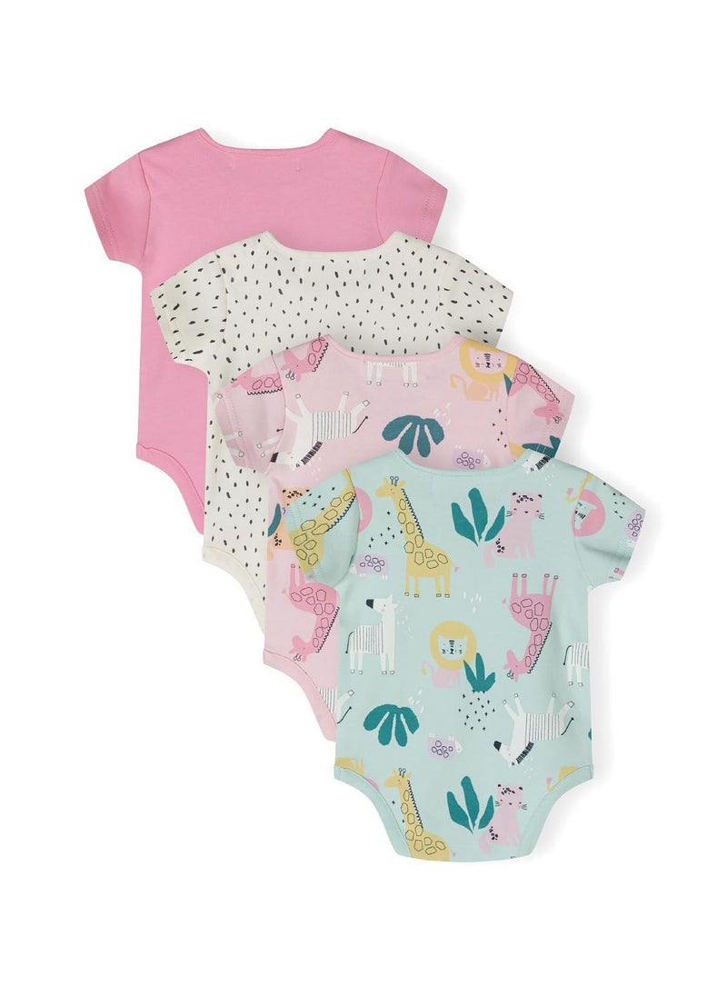 MINOTI 4-Pack Short Sleeve Baby Bodysuits - Image 2