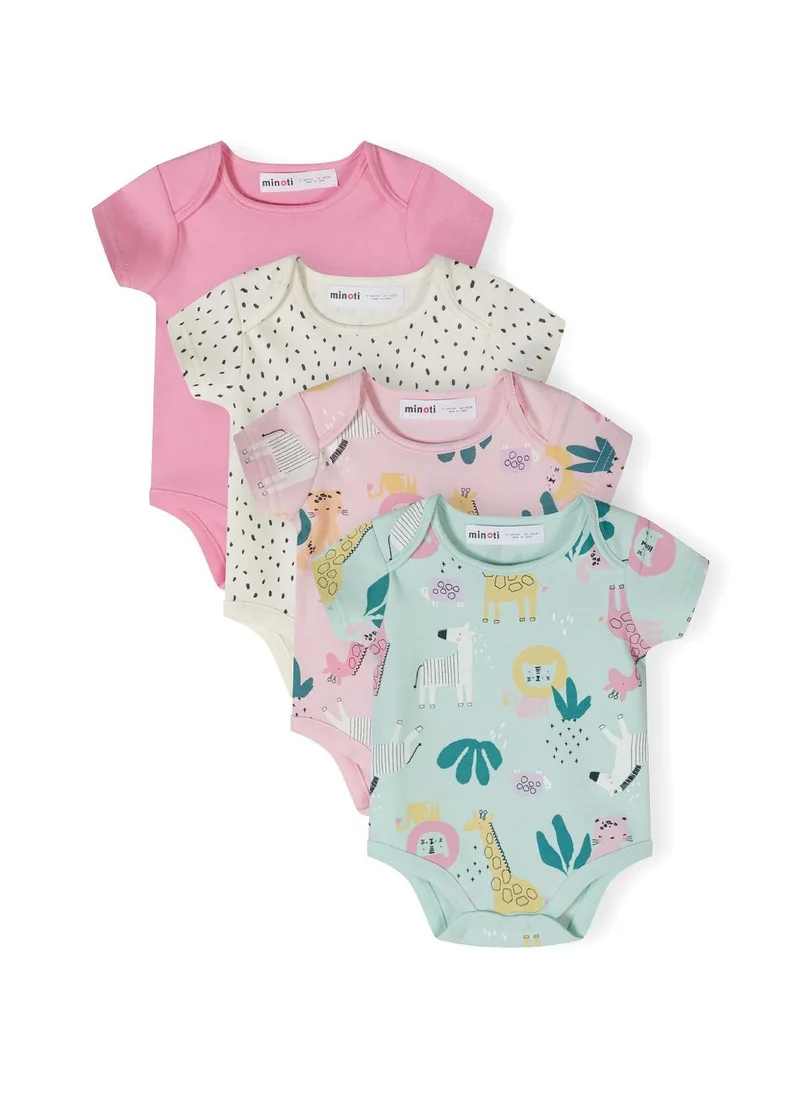 مينوتي Baby 4 Pack Short Sleeve Bodysuits