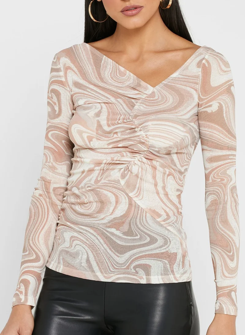 RIVER ISLAND Marble Mesh Top
