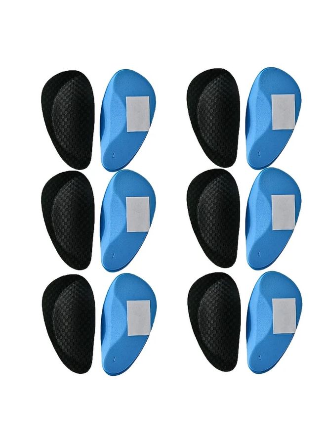 4pcs Black EVA Half Insoles for Sneakers Comfort Arch Support Breathable Design - Image 5