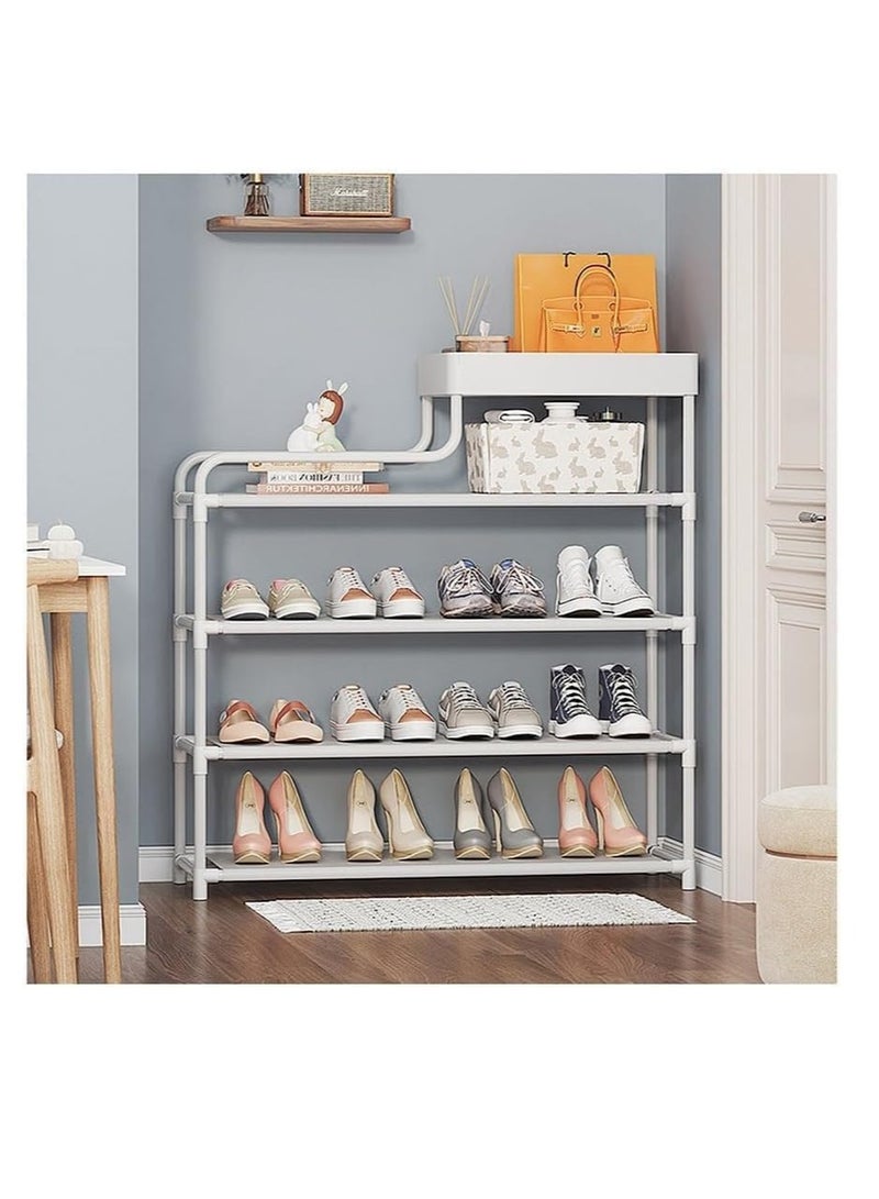 5-Level Shoe Organizer Rack Sleek Metal Design for Home Compact Stylish Storage Solution for Shoes, Slippers, and Accessories - Image 2