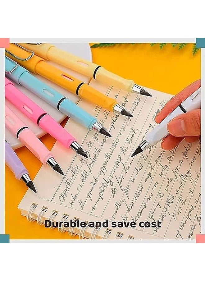 Generic - 6pcs Inkless Pencils Eternal, Everlasting Pencil Replaceable Head, Infinite Pencil, Inkless Pen, Technology Unlimited Writing Eternal Pencil No Ink, with Replaceable Graphite Nib Pencil - Image 1