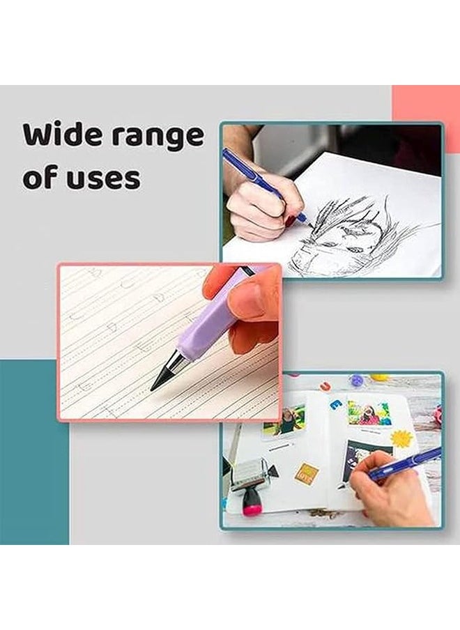 Generic - 6pcs Inkless Pencils Eternal, Everlasting Pencil Replaceable Head, Infinite Pencil, Inkless Pen, Technology Unlimited Writing Eternal Pencil No Ink, with Replaceable Graphite Nib Pencil - Image 1