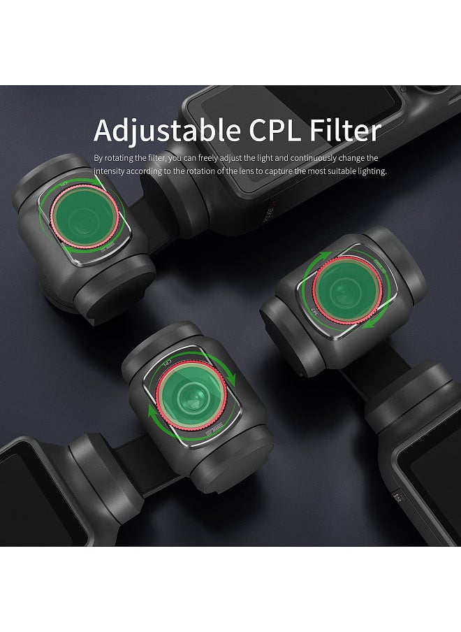 STARTRC - 1.9mm Ultra Slim CPL Filter 0.62 x 0.86in Square Polarizer Filter Optical Glass Magnetic Suction Waterproof Scratch-resistant with Multi-layer Coating Compatible with DJI Pocket 3 - Image 1
