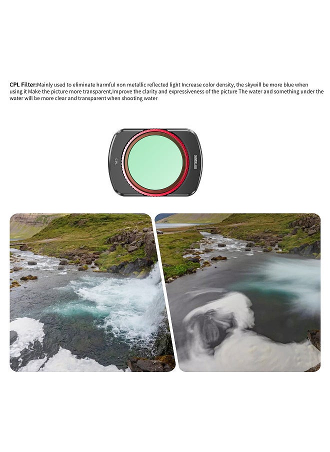 STARTRC - 1.9mm Ultra Slim CPL Filter 0.62 x 0.86in Square Polarizer Filter Optical Glass Magnetic Suction Waterproof Scratch-resistant with Multi-layer Coating Compatible with DJI Pocket 3 - Image 1