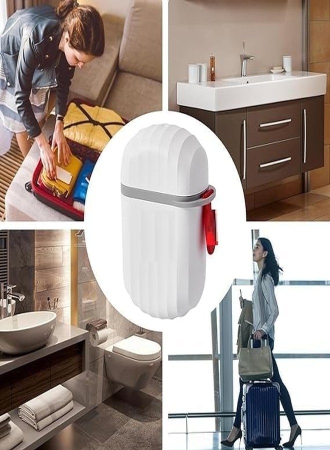 HEMIZA 2PCS Travel Plastic Soap Case Holder Portable Soap Dish for Home, Outdoor Hiking, and Camping Compact and Durable Plastic Travel Soap Box Soap Case Ideal for Travel Accessories (White) (HE-2) - Image 3