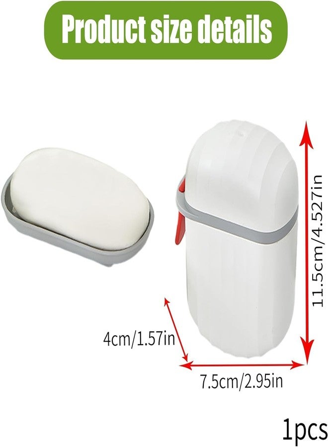 HEMIZA 2PCS Travel Plastic Soap Case Holder Portable Soap Dish for Home, Outdoor Hiking, and Camping Compact and Durable Plastic Travel Soap Box Soap Case Ideal for Travel Accessories (White) (HE-2) - Image 4