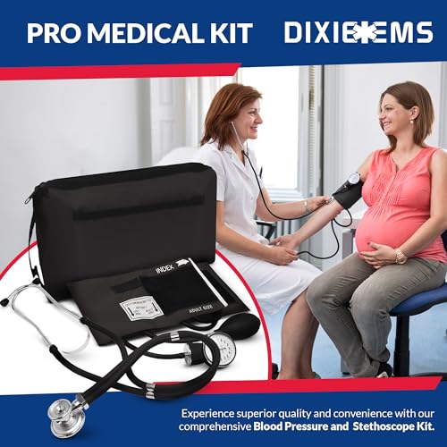 Dixie EMS Blood Pressure and Sprague Stethoscope Kit - Black - Image 2
