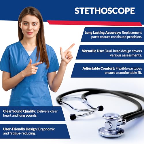 Dixie EMS Blood Pressure and Sprague Stethoscope Kit - Black - Image 5