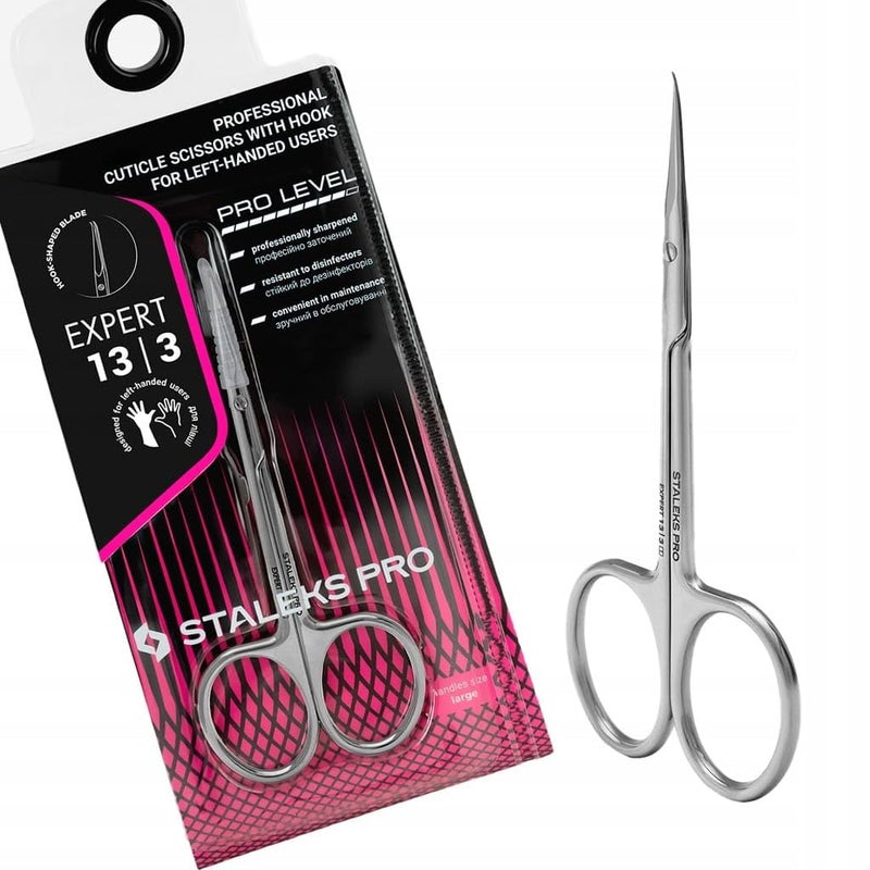 Staleks Expert 13 Type 3 Cuticle Scissors for LeftHanded Users with Hookshaped blade - Image 2