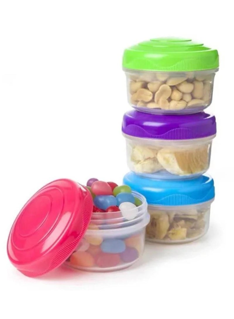 Mini Plastic Sauce Containers – Set of 4 with Leak-Proof Lids | Small & Safe for Sauces and Seasonings - Image 1