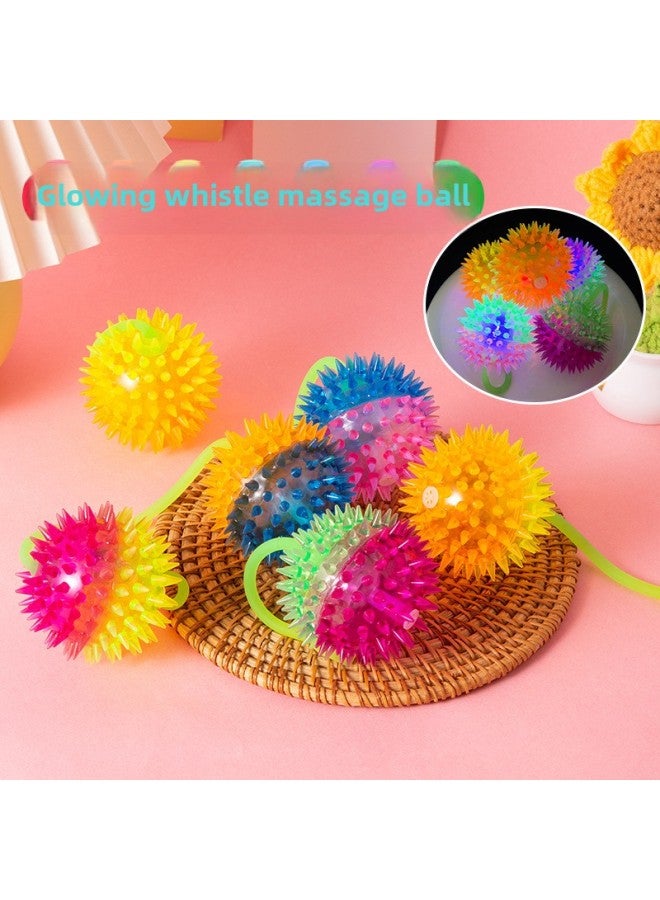 إسكدنيا فلاش مرونة تدليك الكرة القفز الكرة الشائكة الكرة مضيئة تدليك الكرة الحيوانات الأليفة لعبة كشك السوق الليلي بالجملة-اللون: متوهجة صافرة تدليك الكرة - Image 1