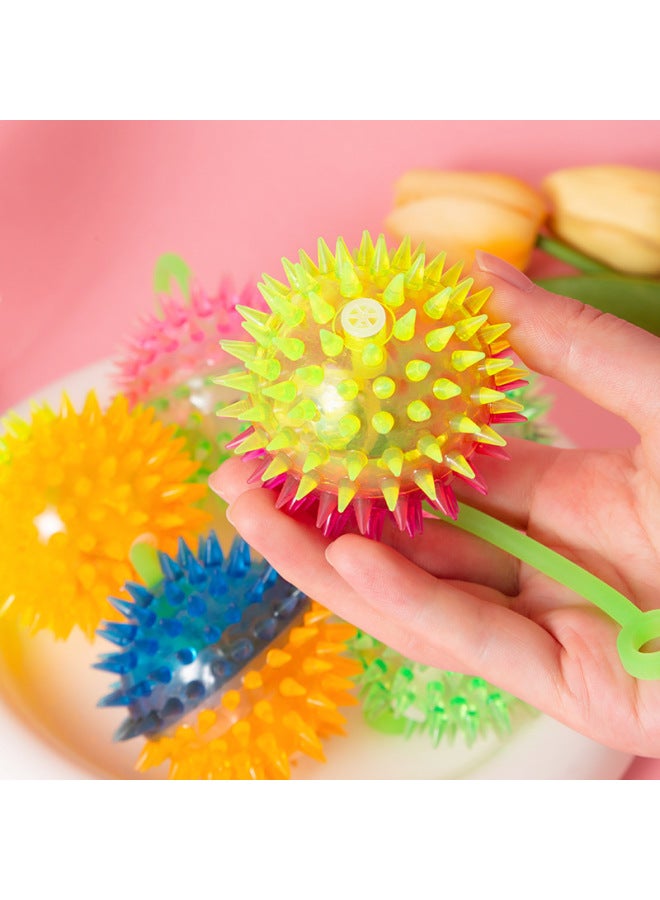 إسكدنيا فلاش مرونة تدليك الكرة القفز الكرة الشائكة الكرة مضيئة تدليك الكرة الحيوانات الأليفة لعبة كشك السوق الليلي بالجملة-اللون: متوهجة صافرة تدليك الكرة - Image 3