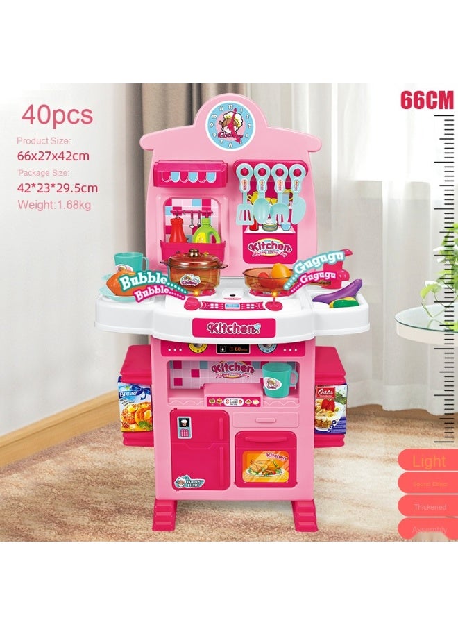 Large Kids' Realistic Cooking Playset Kitchen Toy