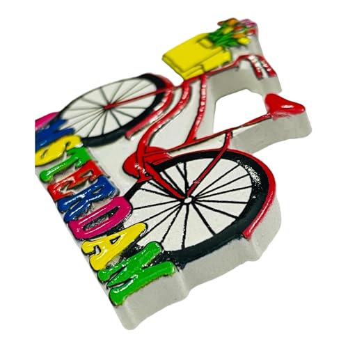 KRIWIN Amsterdam Travel Theme Resin Fridge Magnets, Bicycle, Decor for Home - Image 2